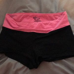 TNA black workout shorts